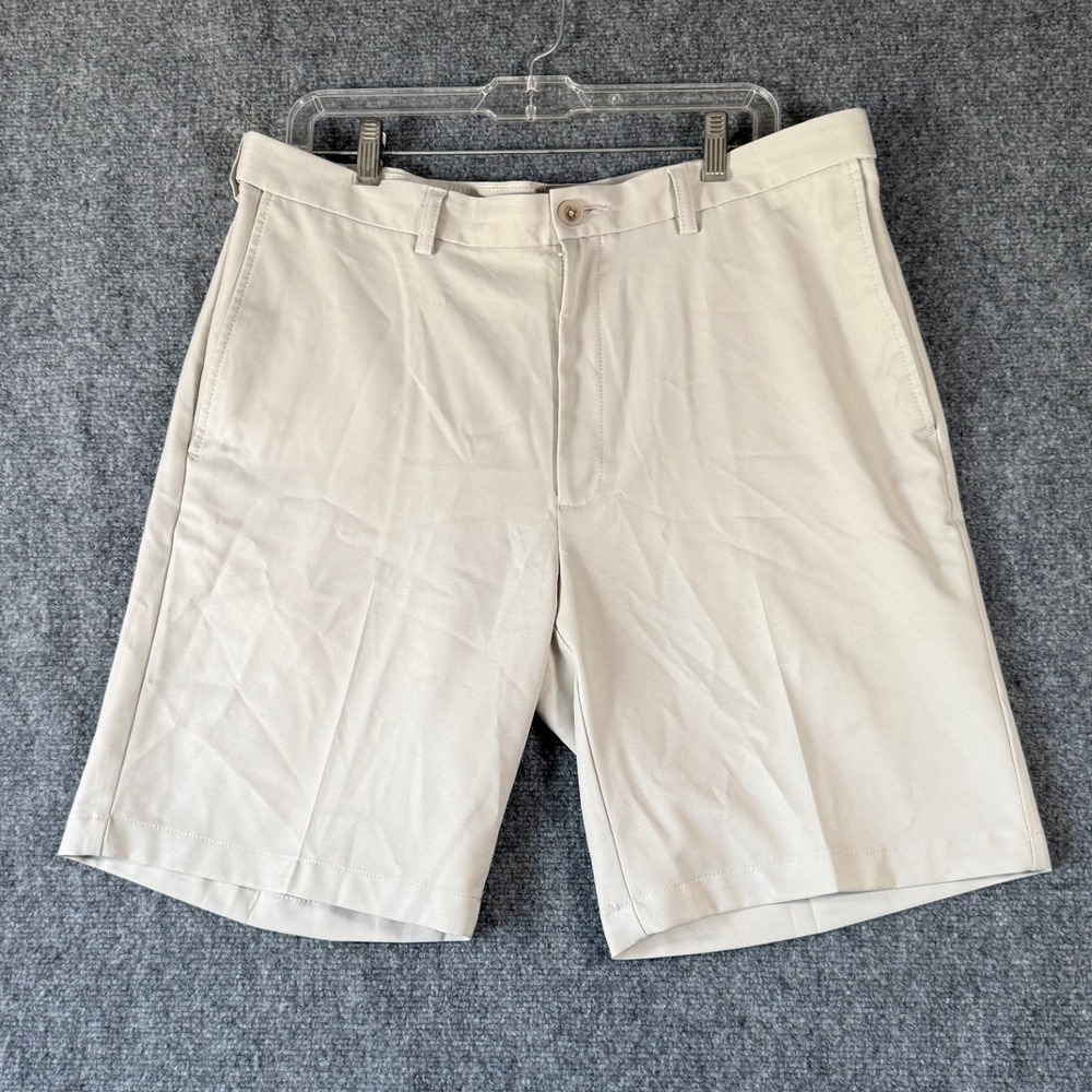 Cool‎ 18 pro , Mens Flat Front Shorts Beige Chino Style Dress Casual